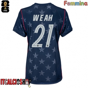 Stati Uniti Timothy Weah #21 Seconda Maglia Femmina Mondiali 2026 Manica Corta